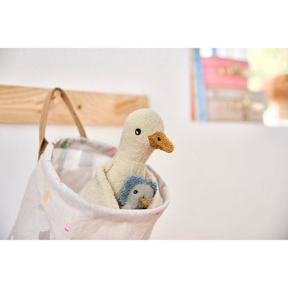 Knuffel moedereend met baby zacht terry-katoen