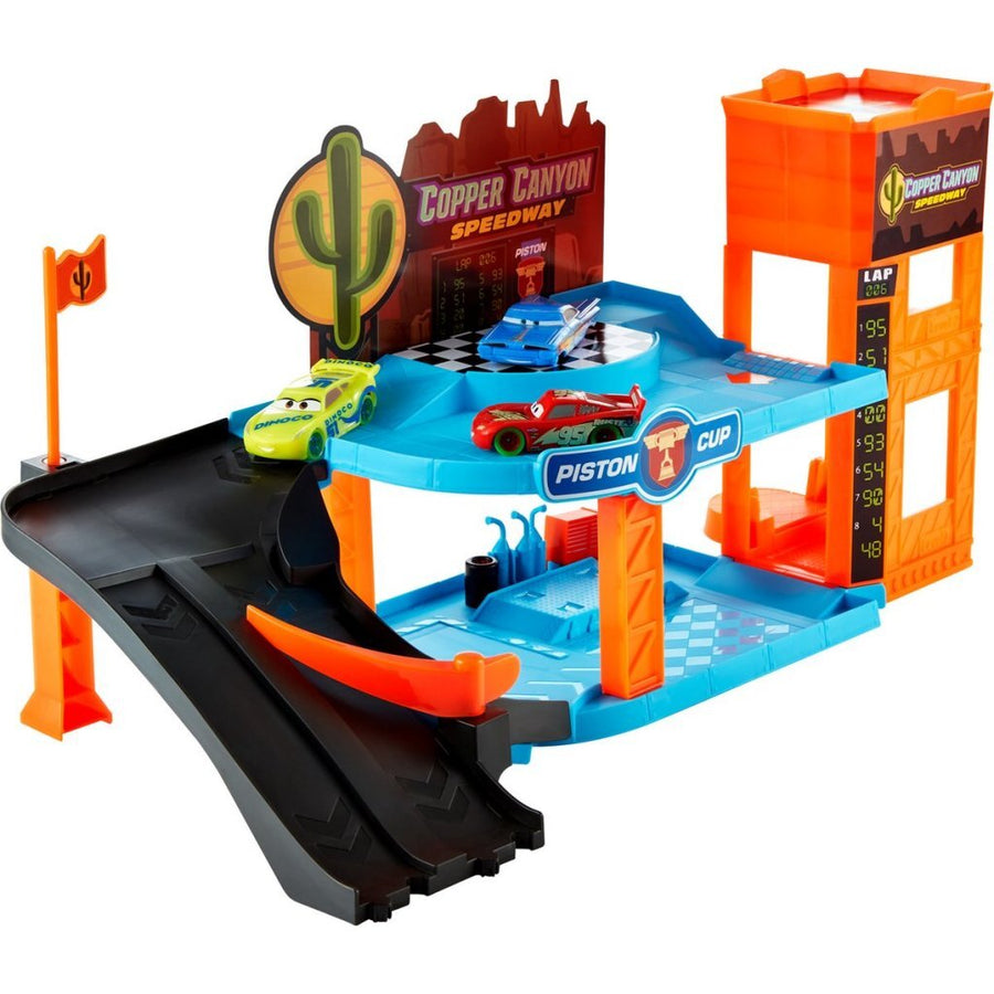 Disney Cars Garage Glow Racers + 3 Auto'S