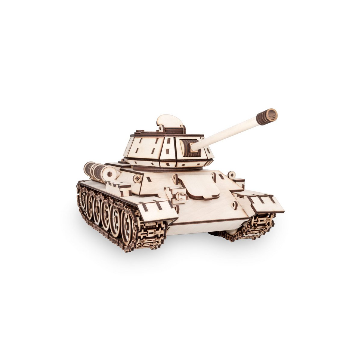 Eco Wood Art 3D Mechanische Puzzel Tank T34 49,2x20,5x19