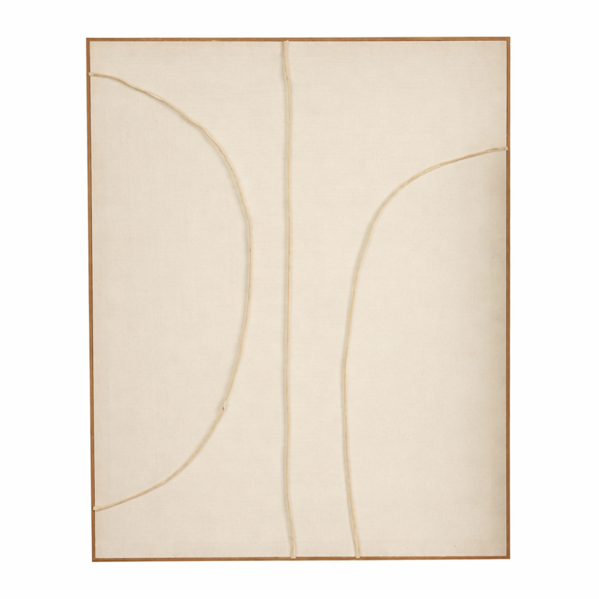 Wanddecoratie 100x80x3.5 cm beige polyester