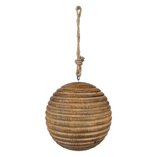 Christmas Bauble Ø 12 cm Brown Wood Christmas Tree Decoration