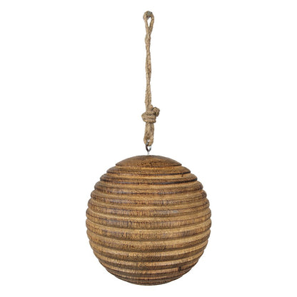 Christmas Bauble Ø 12 cm Brown Wood Christmas Tree Decoration