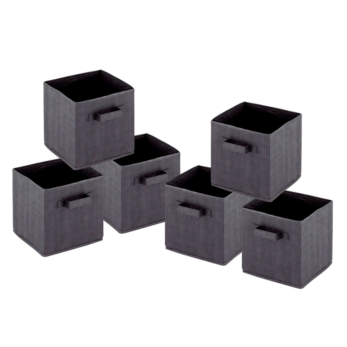 Opbergboxen 26x26x26 cm set van 6 polypropyleen