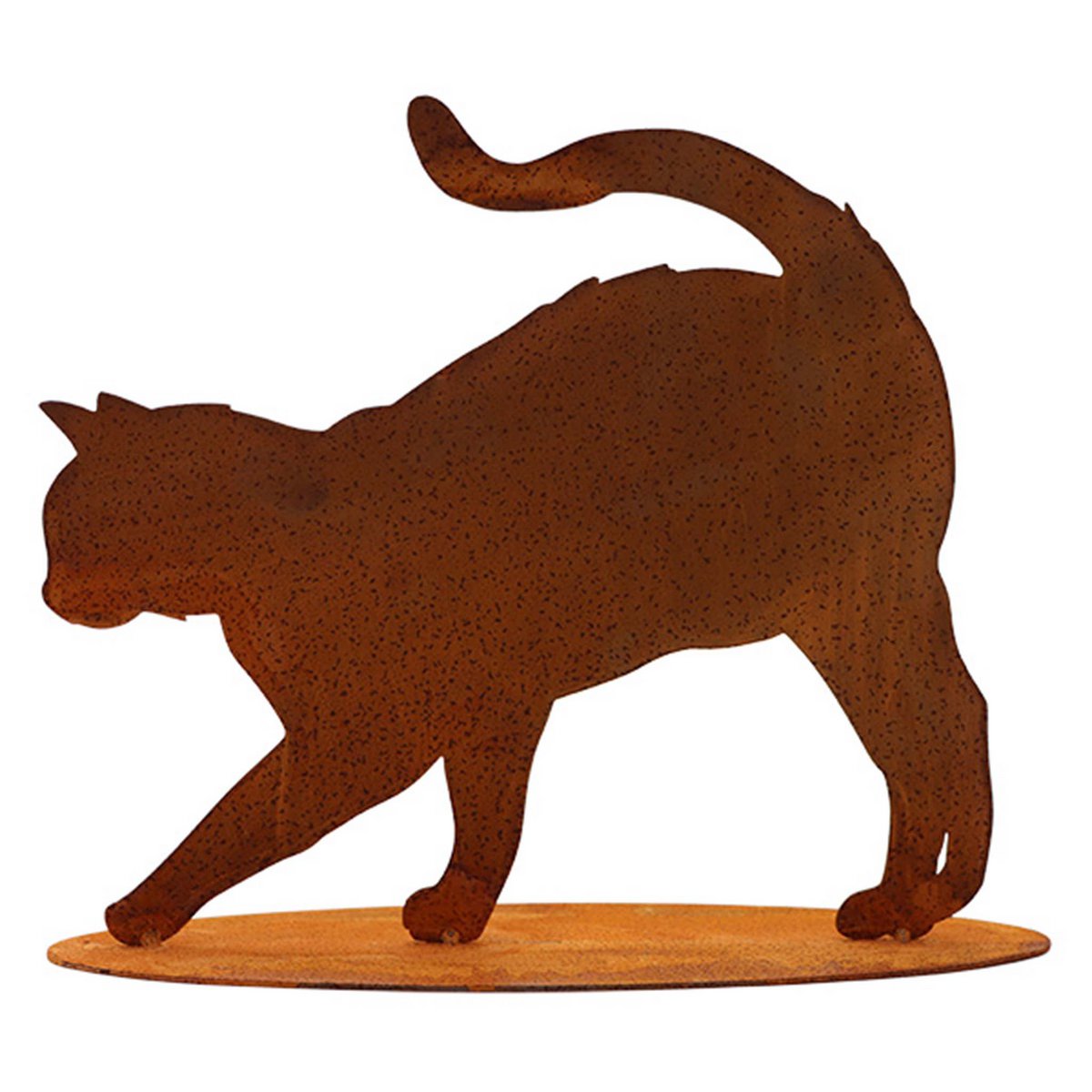 Metalen kat decoratie Elly 32x25 cm roestlook