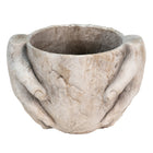 Bloempot 25x18x17 cm grijs keramiek