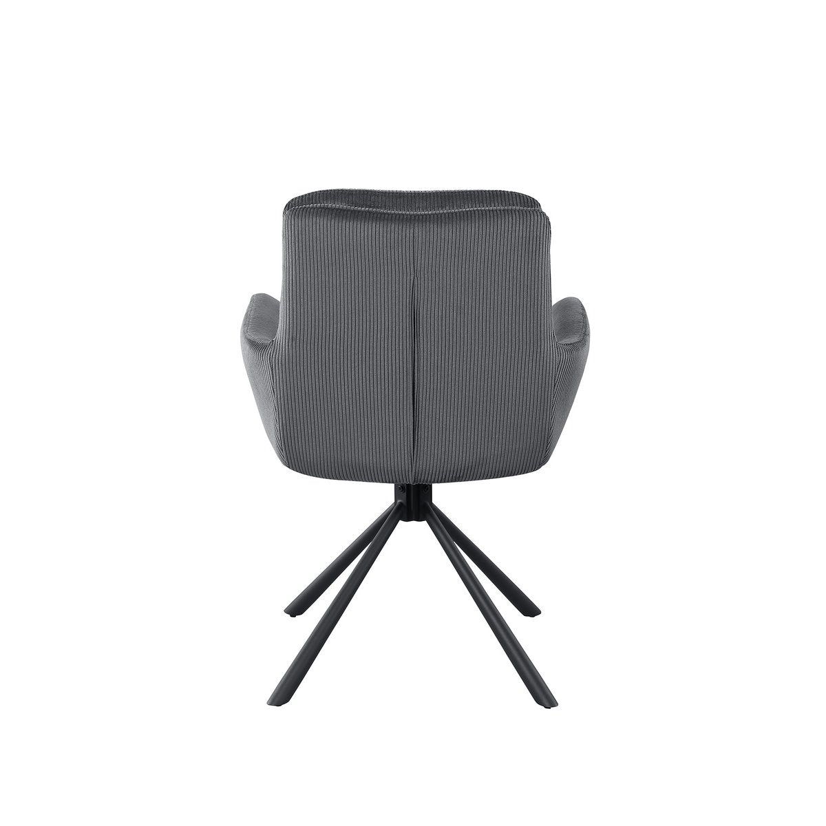 Fauteuil donkergrijs corduroy-look 60x64x89 cm