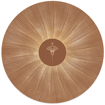Muurcirkel golden sun 60 cm Dibond