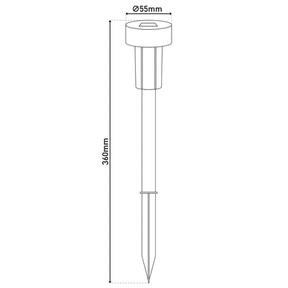 LED-SOLAR-EERDSPIEß "Edda" 8er set