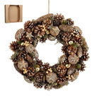 Brant Christmas Wreath with Pine Cones - H9 x Ø45 cm - Brown
