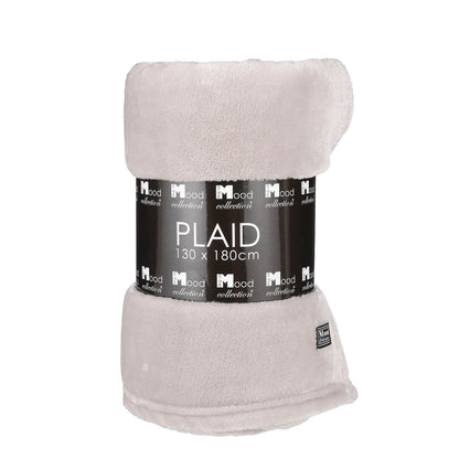 Plaid 180x130 cm beige polyester