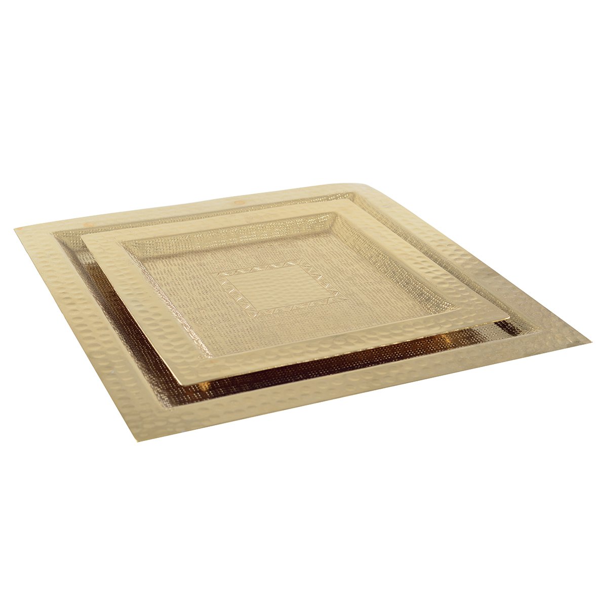 Lade 28x28x1 cm metaal goud
