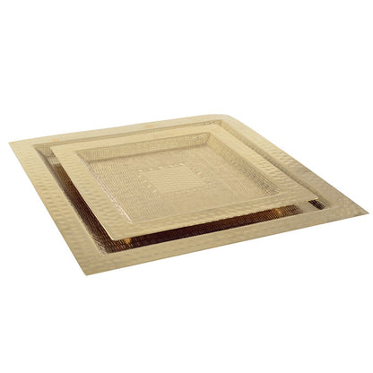 Lade 28x28x1 cm metaal goud