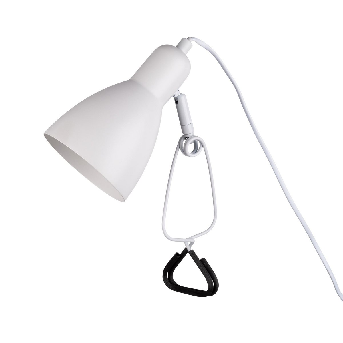 Klemtafellamp Mara 28 cm mat wit metaal E14