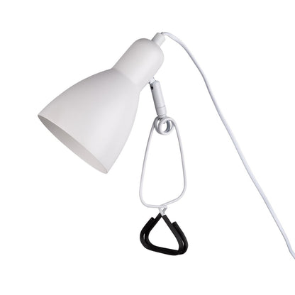 Klemtafellamp Mara 28 cm mat wit metaal E14