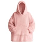 Hoodie dames one size roze teddy polyester