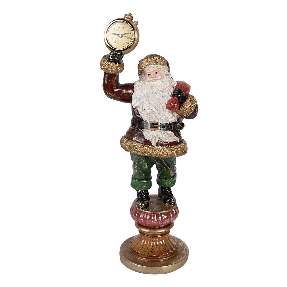 Kerstman beeld 15x13x39 cm rood kunststof