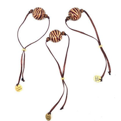 Luna Leena Armband Leopard Bruin Gerecycled Nepal Volwassen
