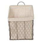 Opbergmand 23x10x37 cm bruin beige ijzer