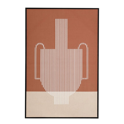 Wanddecoratie 90x60x3 cm donkerbruin