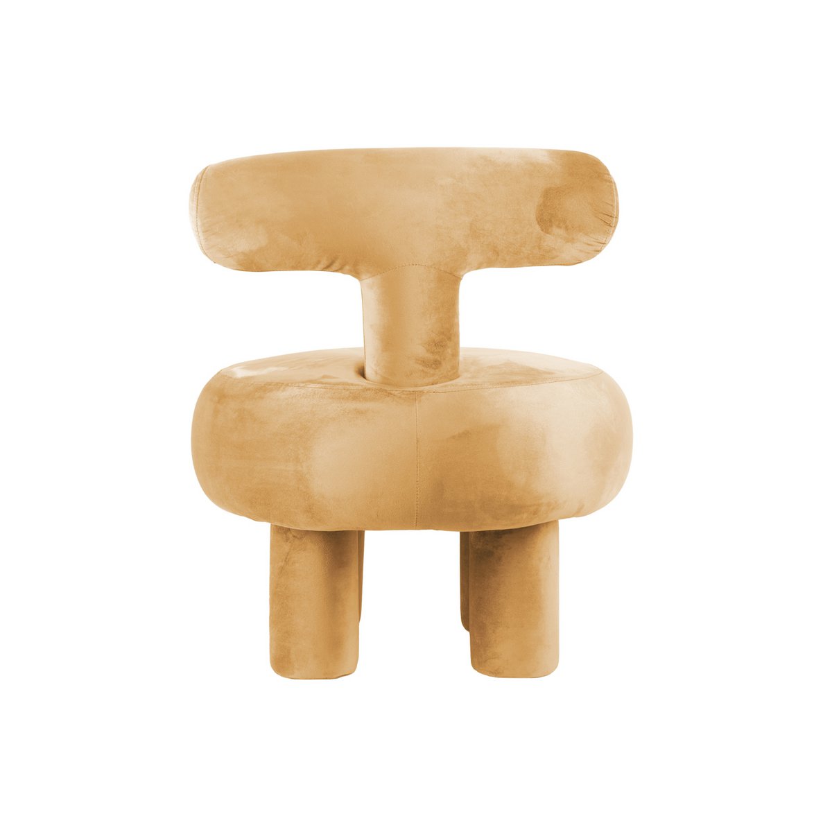 Fauteuil fluweel 58x67 cm bruin