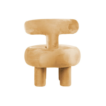 Fauteuil fluweel 58x67 cm bruin