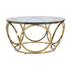 Salontafel Ø 80x40 cm goud glas