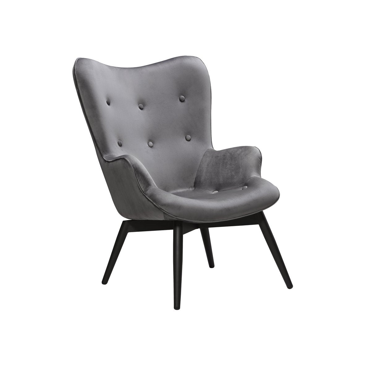 Fauteuil Grijs Fluweel Scandinavische Stijl Moderne Comfort