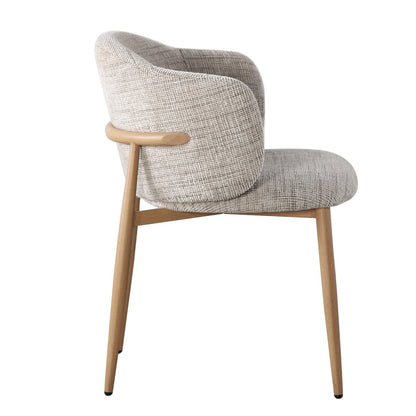 Eetkamerstoel Okura set van 2 beige 58x57.5x75.5 cm