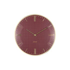 Wandklok 35 cm ijzer rood