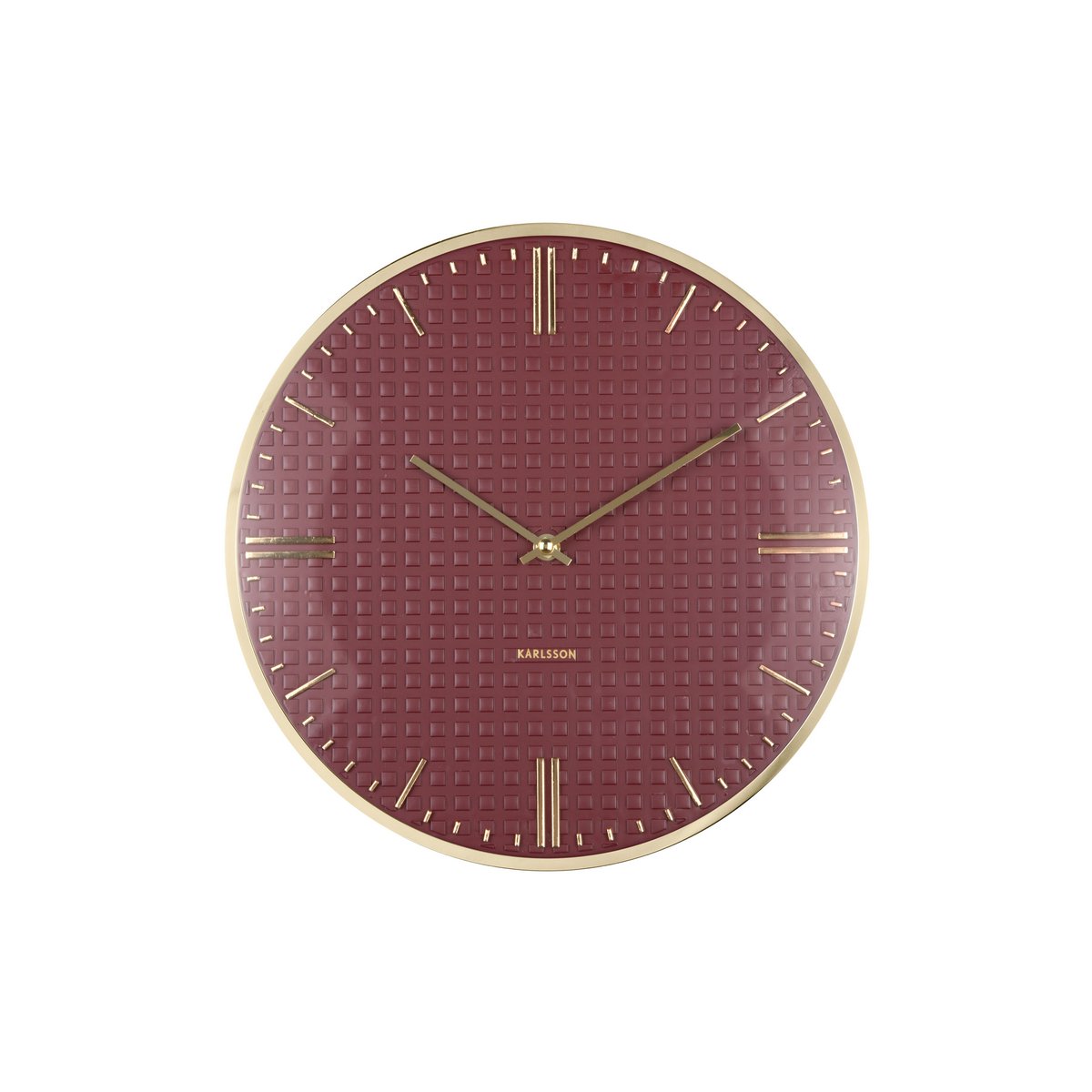 Wandklok 35 cm ijzer rood