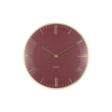 Wandklok 35 cm ijzer rood