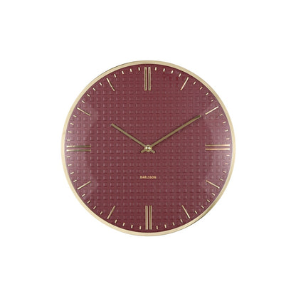Wandklok 35 cm ijzer rood