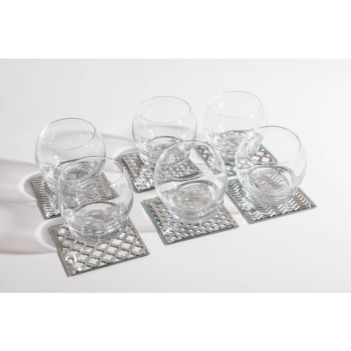 Whiskyglas 390 ml set van 6 transparant
