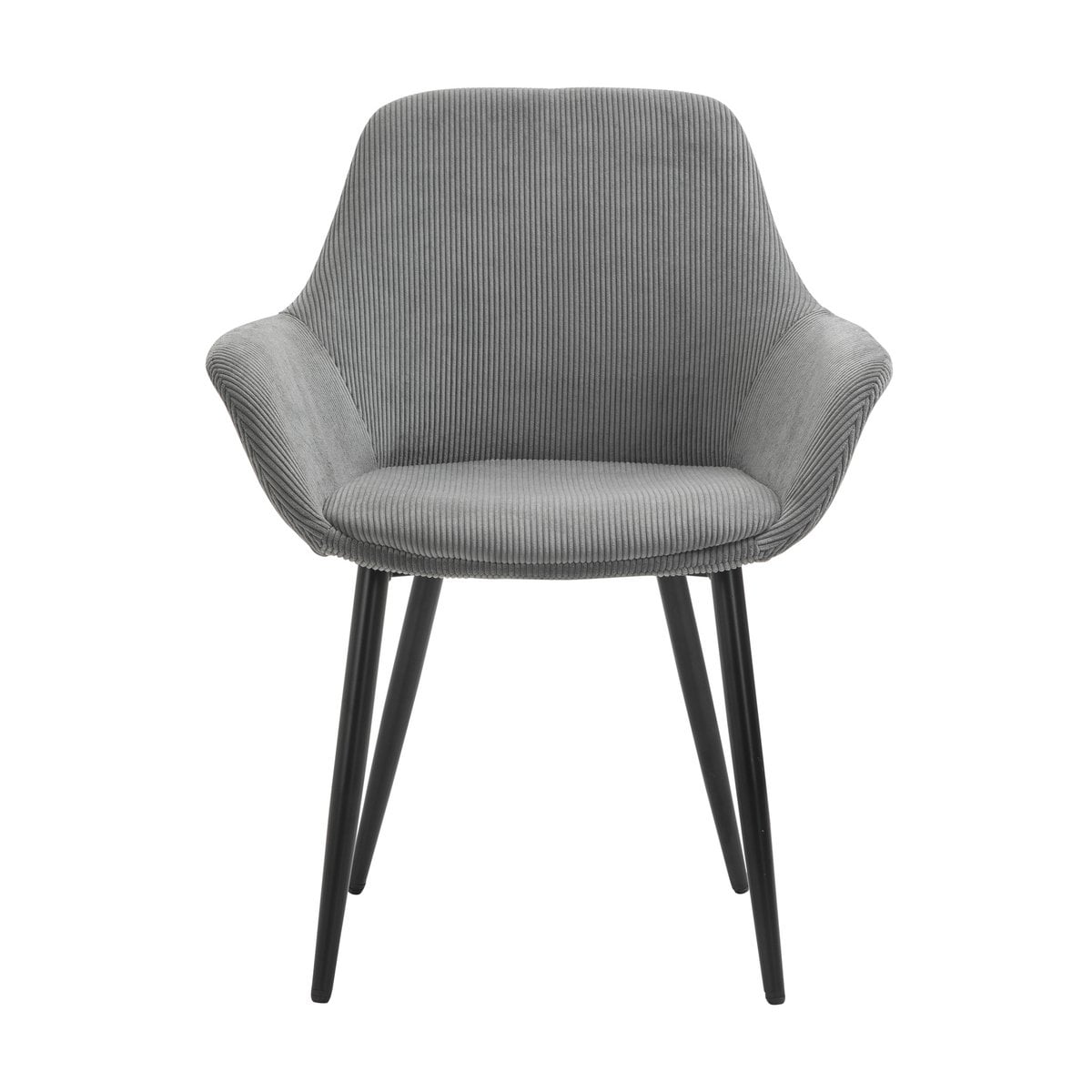 Fauteuil set 2 stuks grijs corduroy 64x86x59 cm