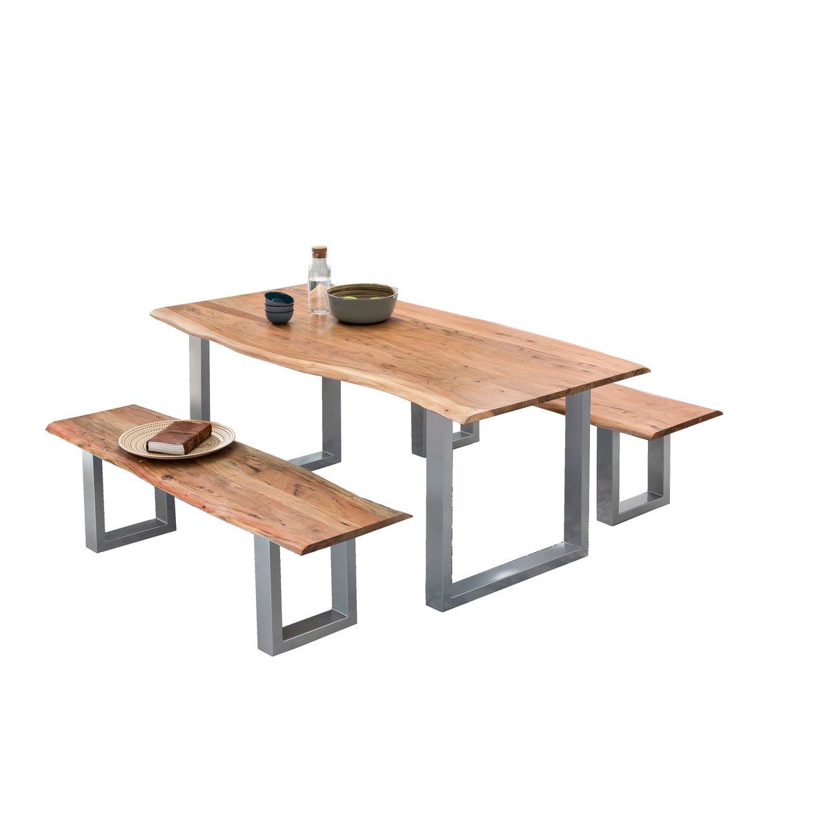 Eettafel 240x100 cm natuurlijk acacia 56 mm