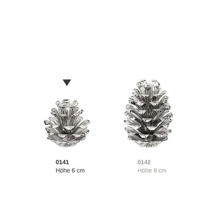 Kandelaar kegel 6 cm zilver aluminium