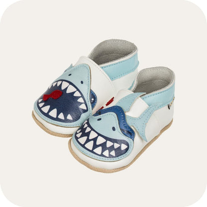 Babyslofjes leer Shark Tease 0-4 jaar