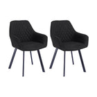 Set of 2 armchairs, anthracite microfiber