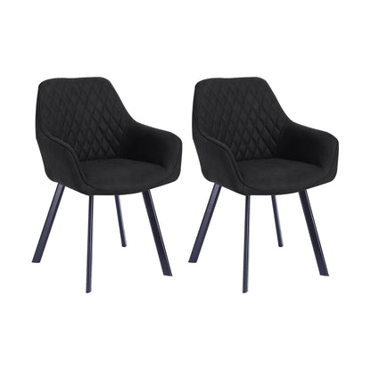 Fauteuils set 2 antraciet microvezel