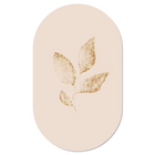 Wall oval leaf gold beige