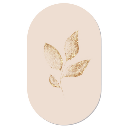 Wall oval leaf gold beige