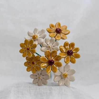 Boeket 9 bloemen 20 cm kleurrijk