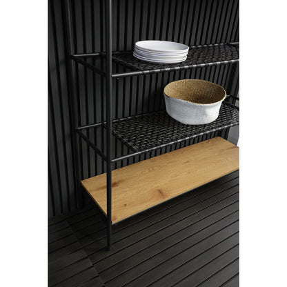 Boekenkast 110x129x34 cm naturel zwart