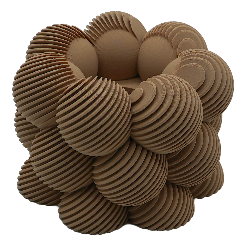 LED Tealight Holder Bubble Slanted Striped - 3D Printed - Sustainable PLA - Suitable for LED Tealights