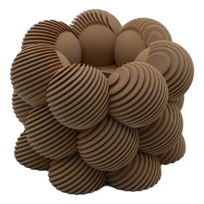 LED Tealight Holder Bubble Slanted Striped - 3D Printed - Sustainable PLA - Suitable for LED Tealights