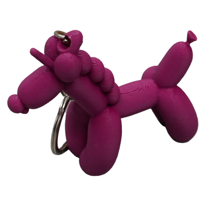Unicorn Balloon Dog Keychain
