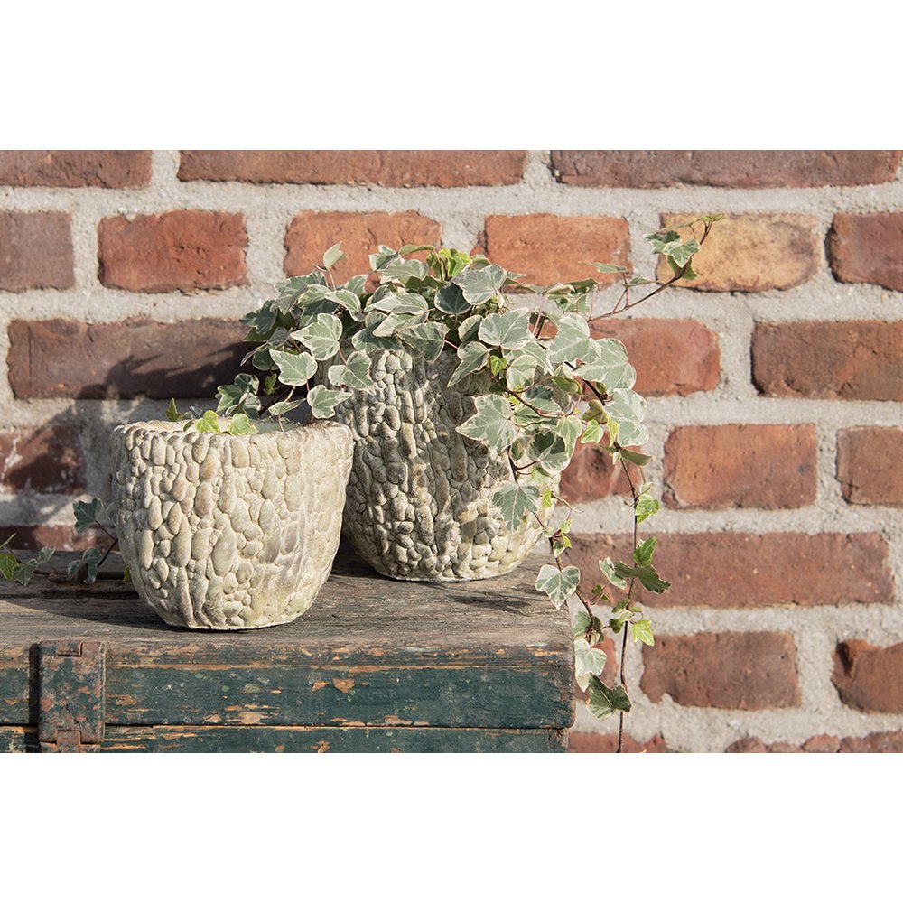 Bloempot Ø 20x18 cm groen keramiek
