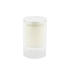Witte kaars musk parfum 7x11.3 cm glas