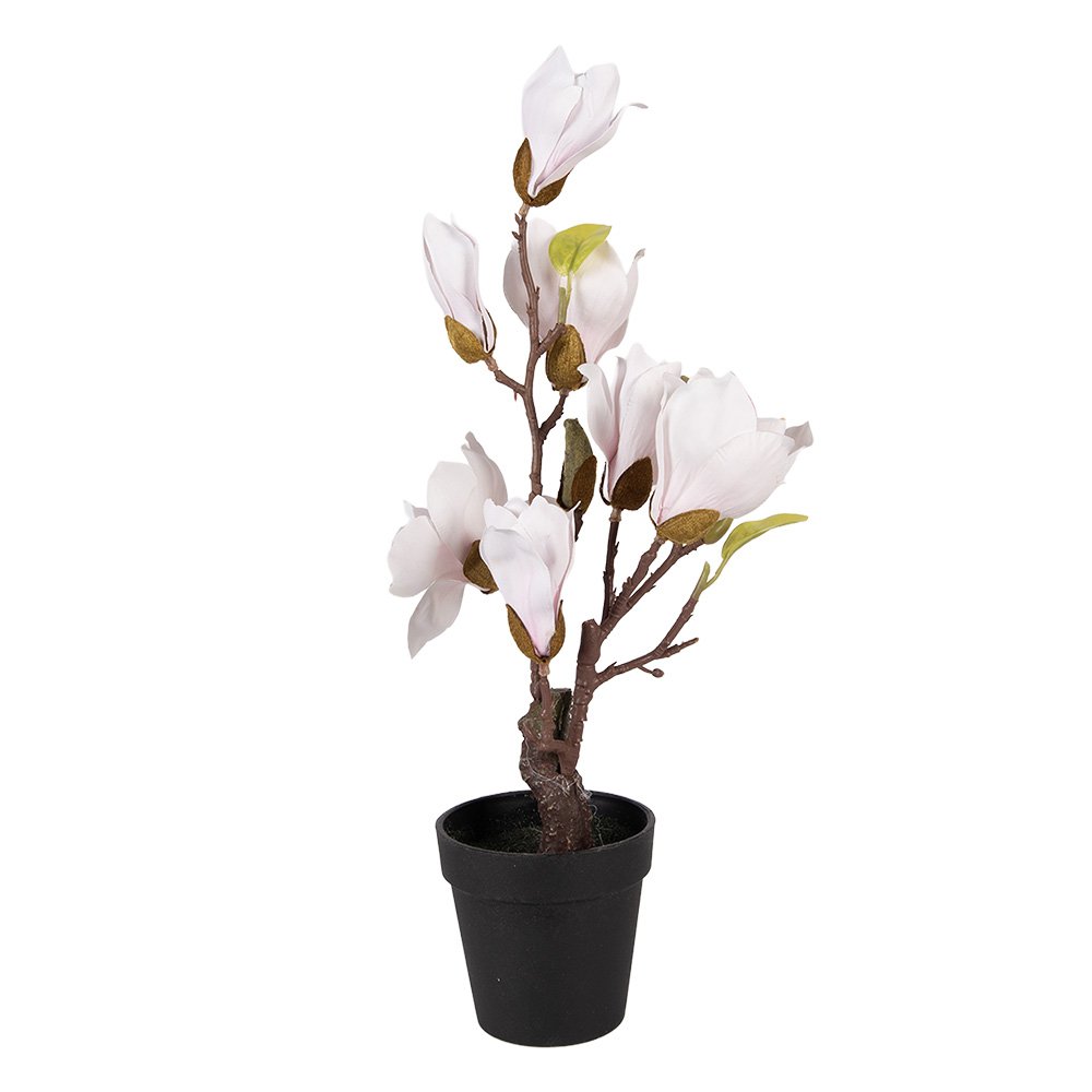 Artificial tree Magnolia 12x12x40 cm White Plastic