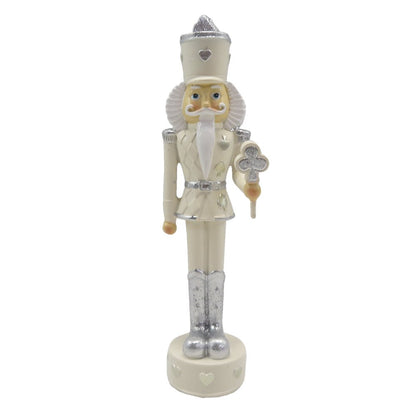 Beeld Notenkraker 17 cm Beige Zilverkleurig Kunststof Kerstdecoratie